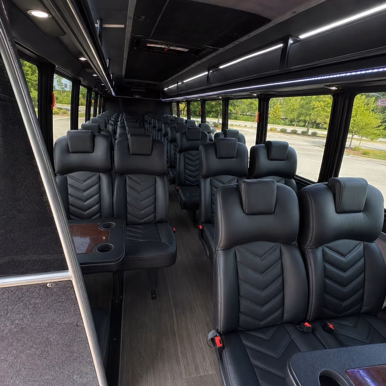 avondale 25 passenger minibus interior