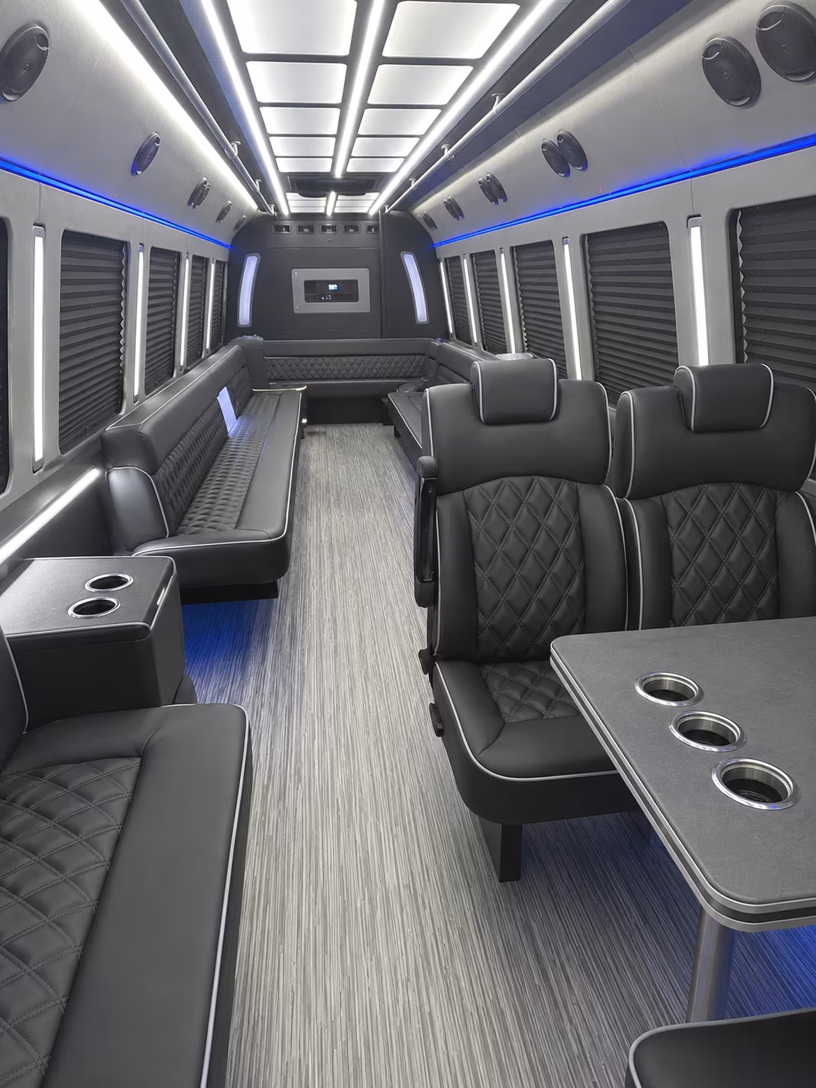 avondale 25 passenger party bus inside