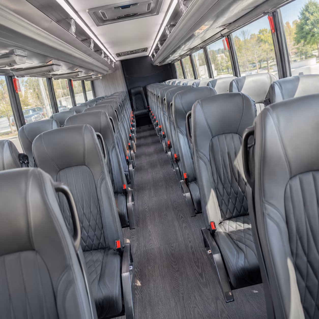 avondale 28 passenger minibus inside