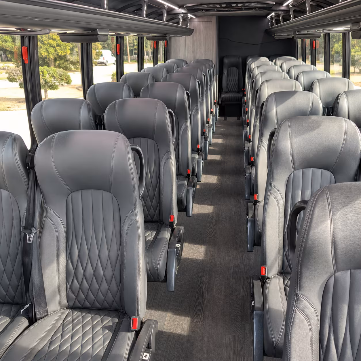 avondale 28 passenger minibus interior