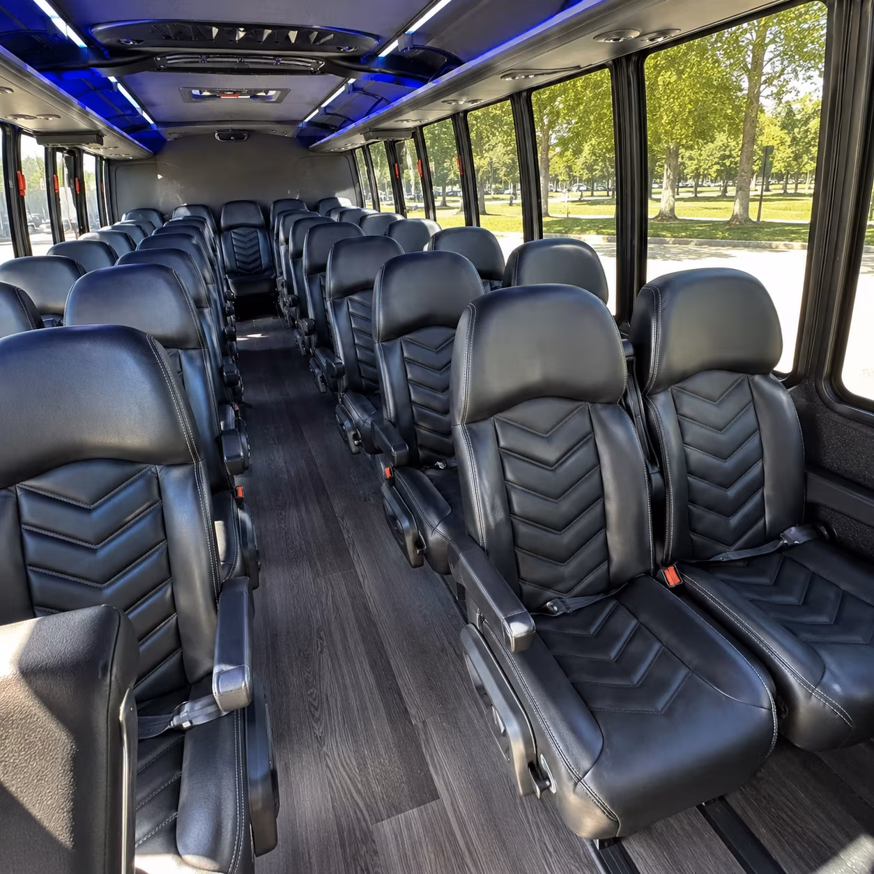 avondale 30 passenger minibus interior
