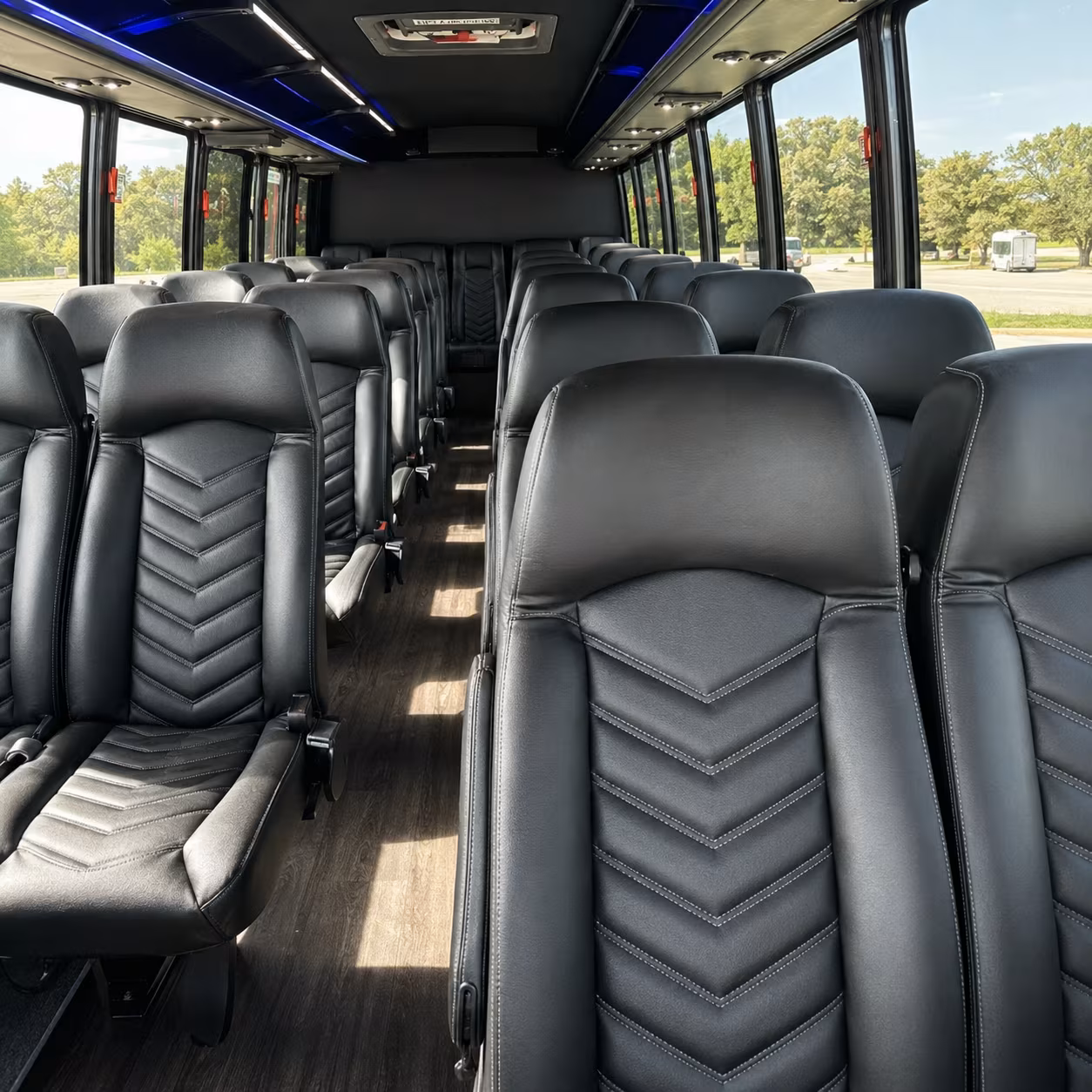 avondale 35 passenger minibus interior