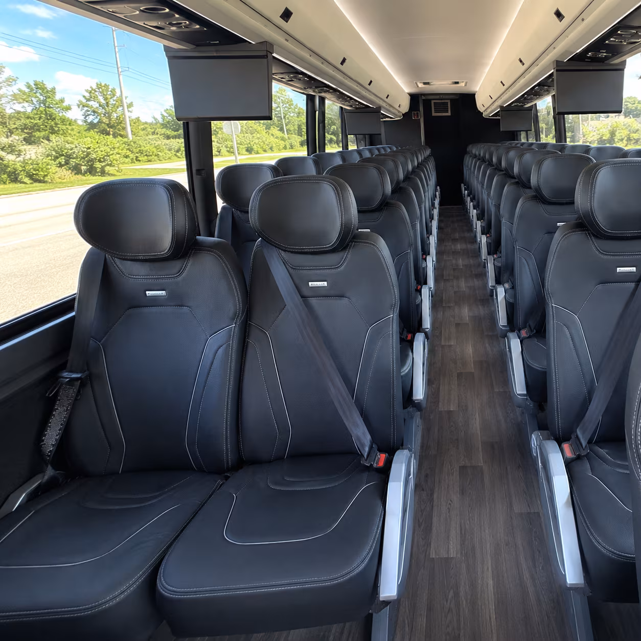 avondale 56 passenger charter bus interior